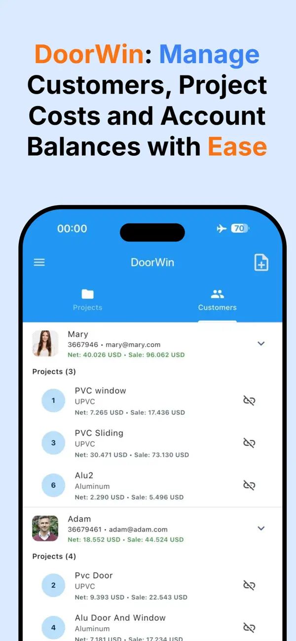 Doorwin: PVC ve alüminyum doğrama için çizim, maliyet ve teklif uygulaması (ekran görüntüsü 3)