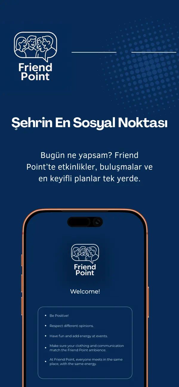 Friend Point: Şehrindeki etkinlikleri keşfet, yeni insanlarla tanış (ekran görüntüsü 2)