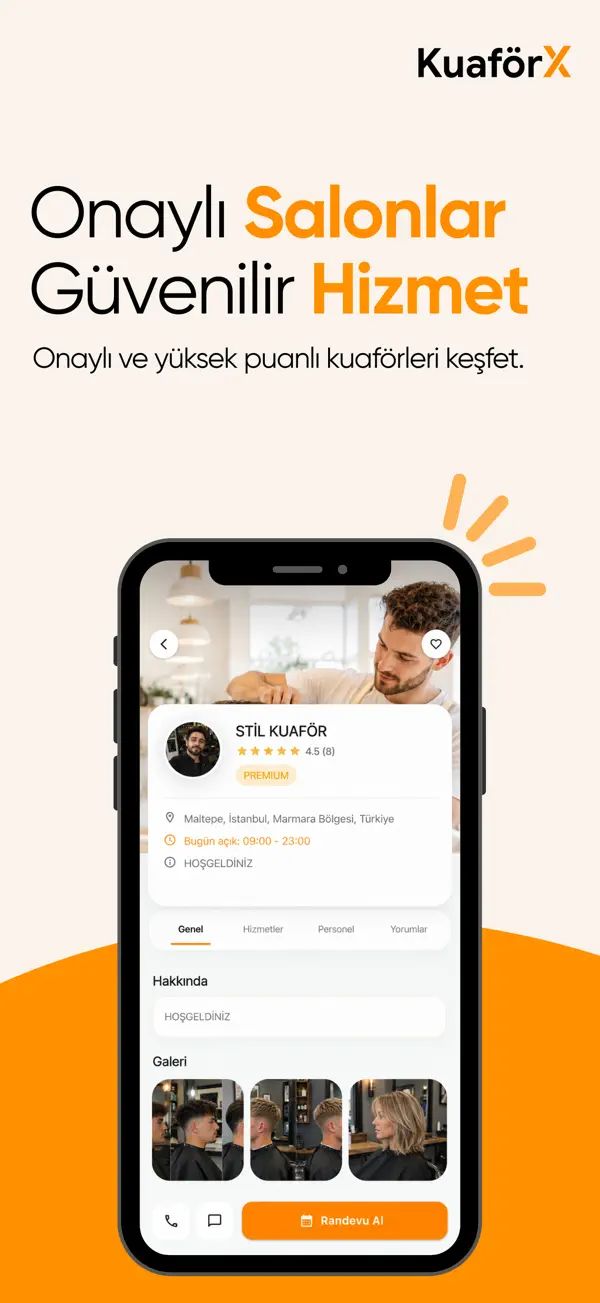 KuaförX: Kuaför ve güzellik salonları için randevu ve salon yönetim platformu (ekran görüntüsü 2)